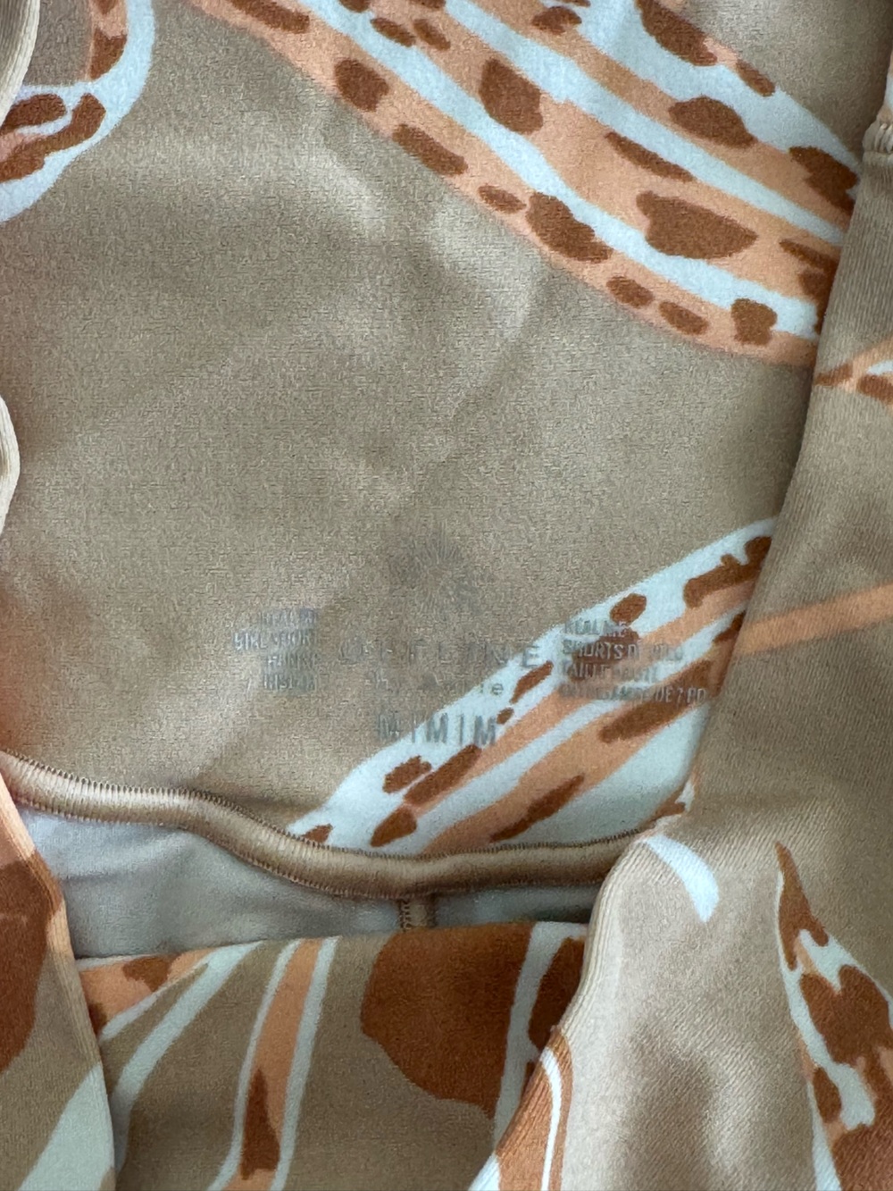 aerie Cream and Brown Floral Athletic Set - Picture 3 of 5
